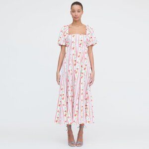 Hill House Home The Matilda Dress - Pomegranate Stripe Size MPomegranate Stripe